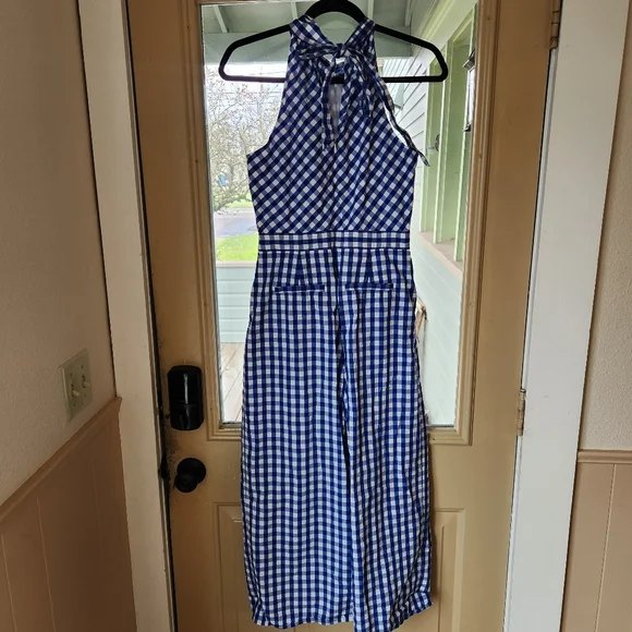 J. Crew Gingham Cotton Jumpsuit | 4 - Picture 4 of 7